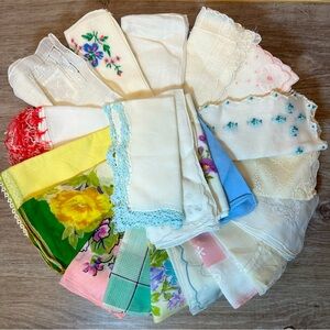 21 Vintage Handkerchiefs